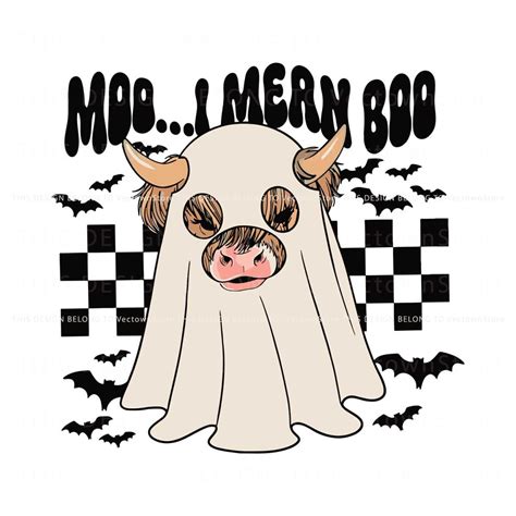 ArtStation - Moo I Mean Boo SVG Halloween Highland Cow SVG Cricut File