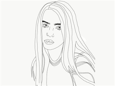 Coloring Pages Billie Eilish. Print Out Talented Singer Wallpaper ...