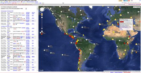 Geography @Brambletye: Live Volcano and Earthquake Map