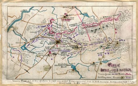 Plan of the Battle of Cold Harbor, June 3rd. After two days ...