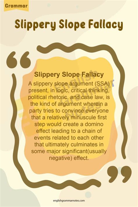 Slippery Slope Fallacy Examples in Politics, History, Movies and Television Shows – English ...