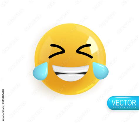 Emotion Realistic 3d Render. Icon Smile Emoji. Vector yellow glossy emoticons. PNG Stock Vector ...