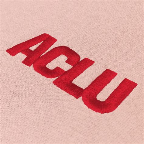 ACLU Stitched Logo Sweatshirt - Peach - ACLU