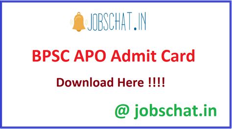 BPSC APO Admit Card Mains @ 16.08.2021 - Exam Dates Out