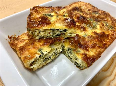 Spinach Leek and Feta Pie - Vicki's Greek Recipes