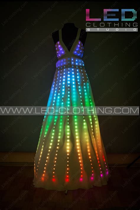 Digital Pixel Aurora LED dress with wireless control | LED Clothing Studio Inc.