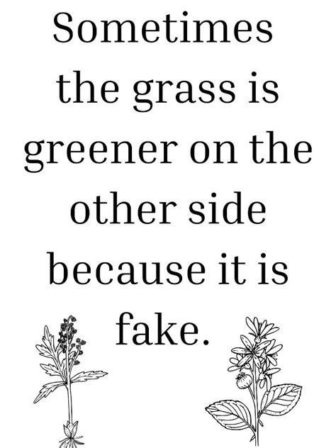 Grass is Greener Quote Poster stars Painting by Emily Carrie | Fine Art ...