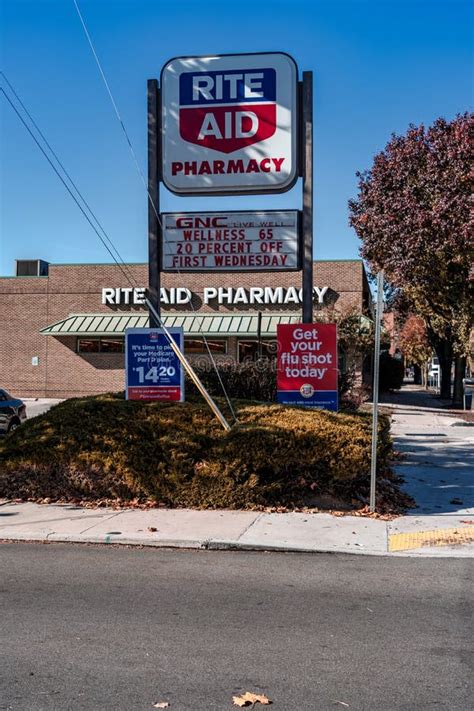 The Rite Aid Pharmacy Sign editorial photo. Image of druggist - 163867181