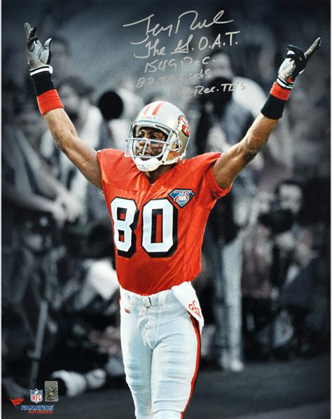 Jerry Rice San Francisco 49ers Autographed 16" x 20" Photograph with 4 ...