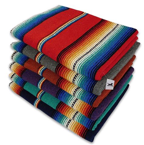 El Paso Designs Classic Mexican Serape Falsa Blanket, 57 x 74 IN