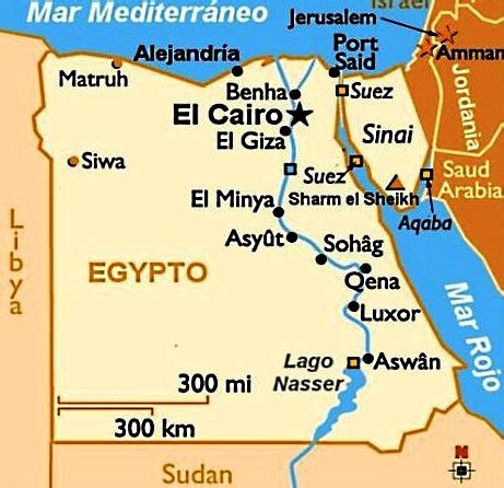 Mapa de Egipto - datos interesantes e información sobre el país