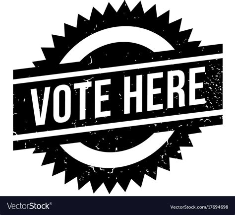 Vote here rubber stamp Royalty Free Vector Image