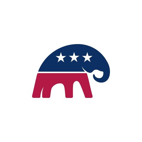 elephant republican party icon flat on white background 42894283 Vector ...