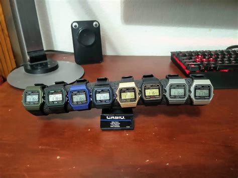 [Casio F-91W] My collection of different color variants. : r/Watches