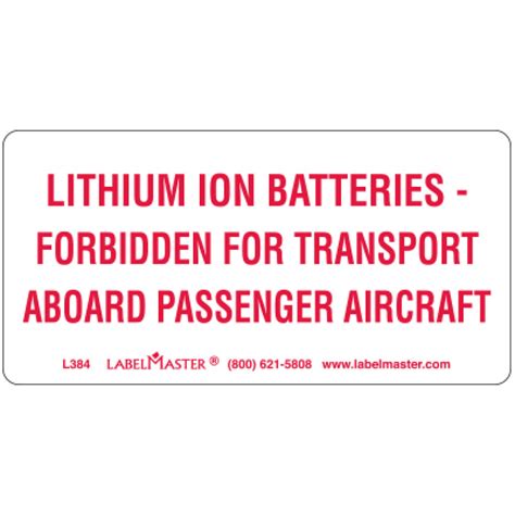 Shipping Lithium Batteries? Labelmaster has Lithium Battery Labels ...