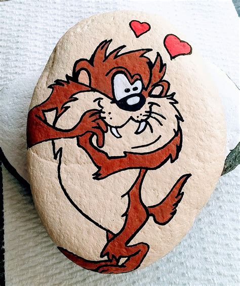 Pin by Randi Silva on Painted Rocks: Cartoon Characters | Stone art painting, Rock painting ...