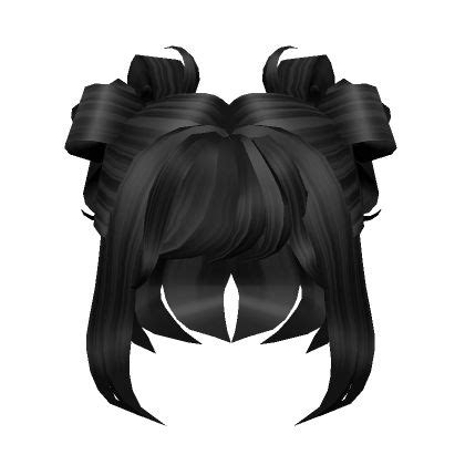 6361582090 | Black hair roblox, Bun hairstyles, Roblox