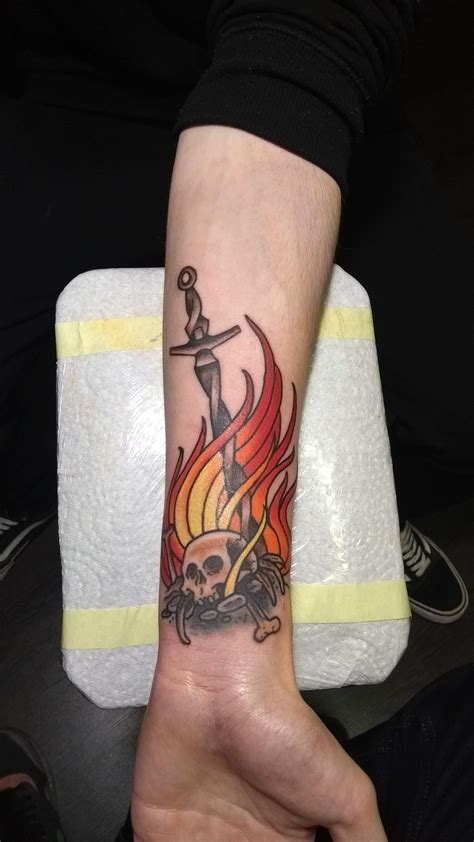 A darksouls bonfire tattoo made by me | Bonfire tattoo, Tattoos, Dark souls tattoo