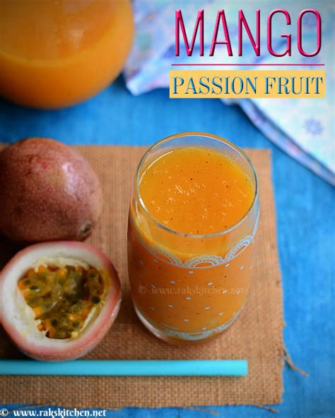 Mango passion fruit juice recipe - Raks Kitchen