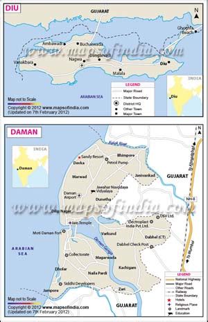 Daman and Diu Map