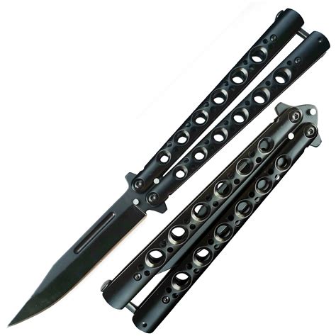 Heavy Duty Balisong Butterfly Knife Black