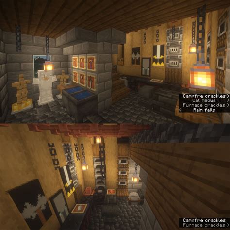 Minecraft | Blacksmith interior | Idées minecraft, Minecraft, Interieur