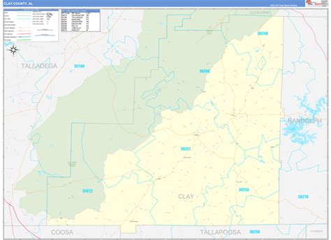 Clay County, AL Map Book - Basic