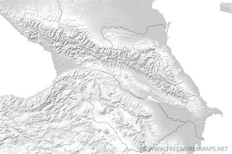 Caucasus Mountains Map