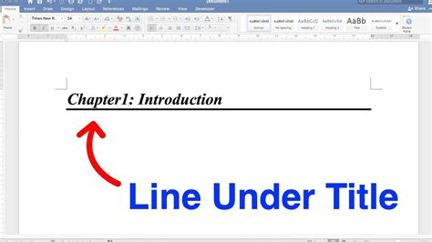 How To Underline Chapter Headings In Word [ Microsoft ] 😎👍 - YouTube