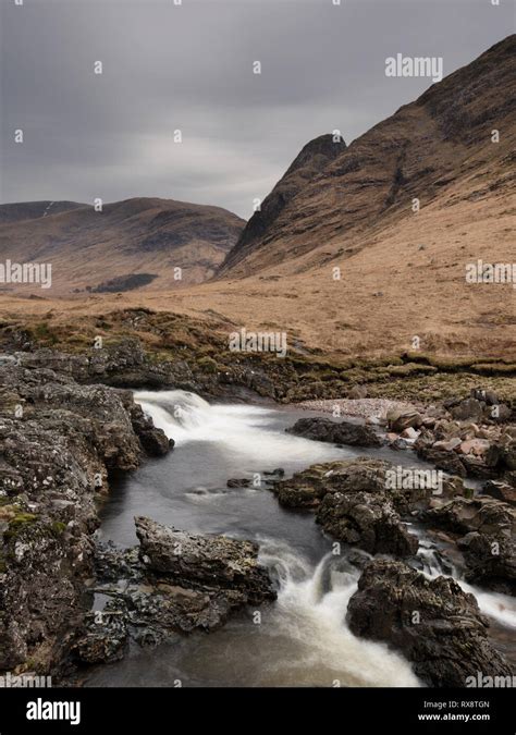 Waterfall on the Road to Loch Etive, Scotland Stock Photo - Alamy