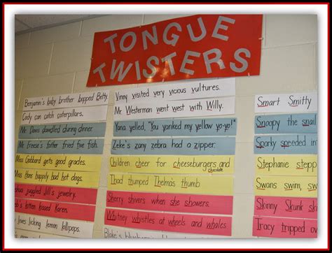 Alliteration Tongue Twisters Examples