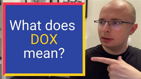 What does DOX mean? Find out Definition and Meaning - YouTube