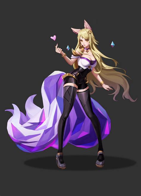 ArtStation - KDA, 爱明 陈 | League of legends characters, Ahri league, League of legends