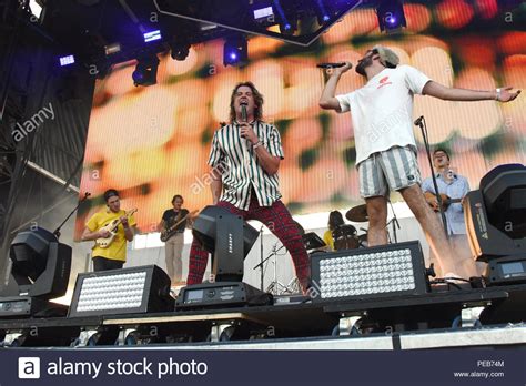 Long Beach, USA. 12th Aug, 2018. Judah And The Lion and AJR perform together at ALT 98.7 Summer ...