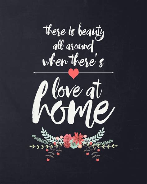 "love at home" free quote printable - It's Always Autumn