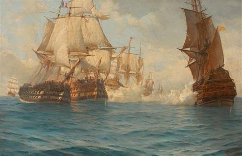 The Battle of Trafalgar, 21 October 1805 Painting | Thomas Jacques ...