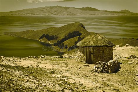 Hut on Isla Del Sol in Lake Titicaca, Bolivia Stock Image - Image of rural, hillside: 50486881