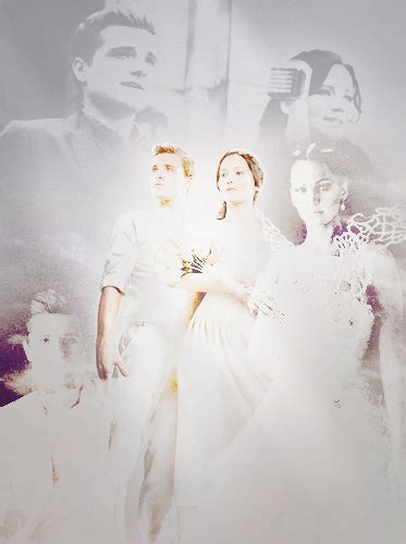 Peeta and Katniss with their wedding outfits | Hunger games, Katniss, Wedding outfit