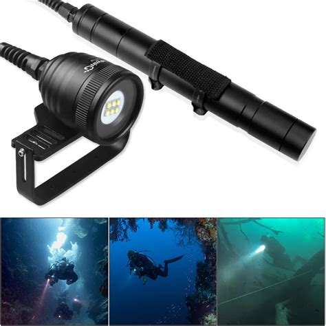 DIV10W Professional Diving Torch Flashlight Waterproof 4500Lm 6x XM L2 U2 LED Underwater 200m 5 ...