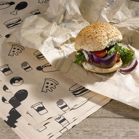 Kolysen custom printed food wrapping parchment paper for hamburger ...