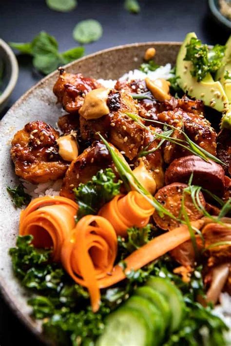 Sheet Pan Korean Chicken Bowl with Sweet Potatoes and Yum Yum Sauce. - Half Baked Harvest