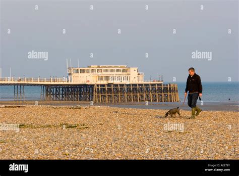 Worthing beach and pier Stock Photo - Alamy