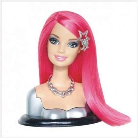 Barbie Fashionistas Swappin' Styles Head Pink Hair | Bright pink hair ...