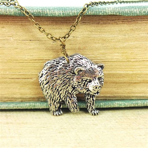 bear necklace pendant by wild life designs | notonthehighstreet.com