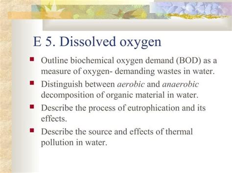 Lesson 13 dissolved oxygen