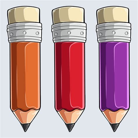 crayons - three colored pencil set 1885980 Vector Art at Vecteezy