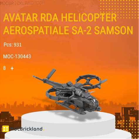 Avatar RDA Helicopter Aerospatiale SA-2 Samson MOCBRICKLAND 130443 Movies and Games with 931 ...