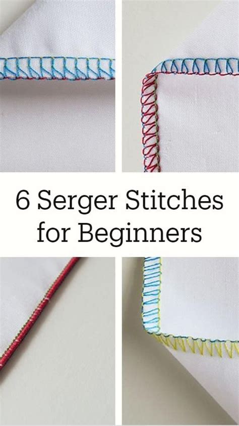 6 Serger Stitches Explained for Beginners | Sewing Machine Tips | DIY ...