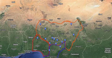 Ethnic Groups Map - Nigeria : Scribble Maps