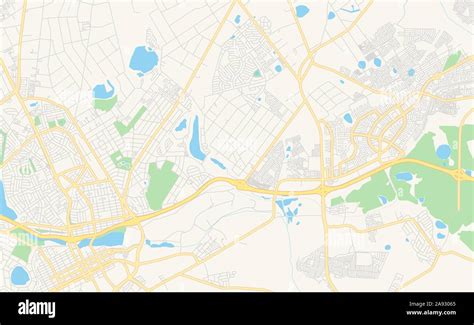 Printable street map of Benoni, South Africa. Map template for business use Stock Vector Image ...